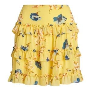 NWT Ralph Lauren Floral Ruffle Mini Skirt – Size 14 – Provence-Inspired